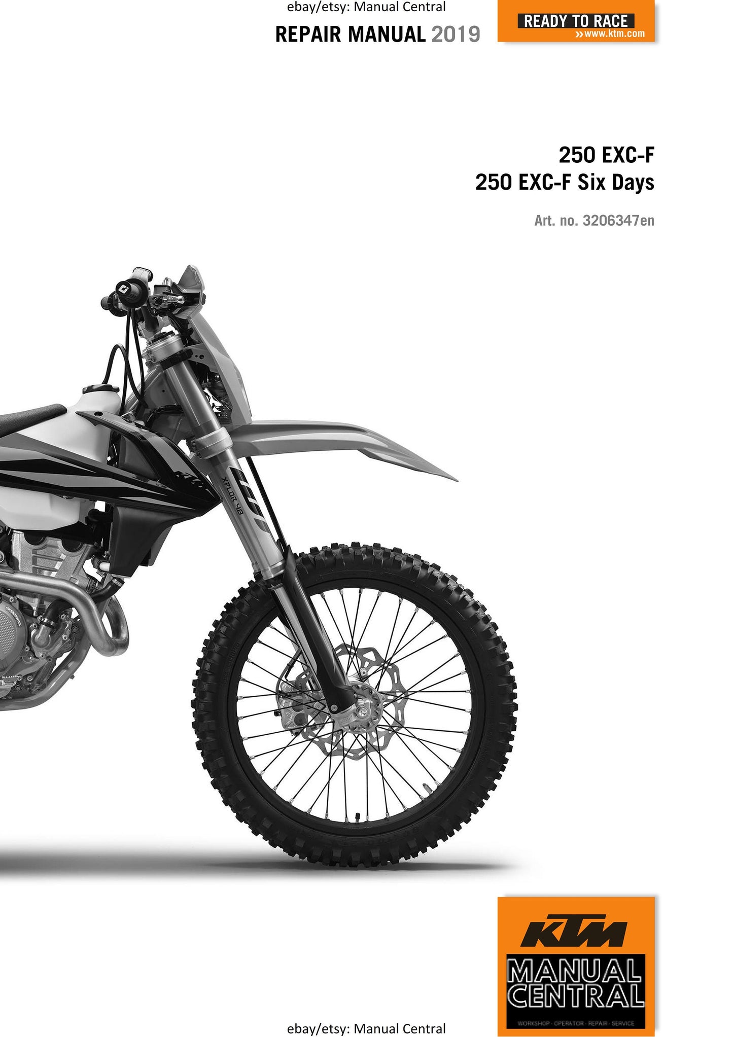 KTM 2019 -250 Exc-f Six Days - Service Workshop Repair Manual