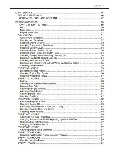 Kubota Tractor - B2320 B2620 B2920 Narrow - Operator Manual