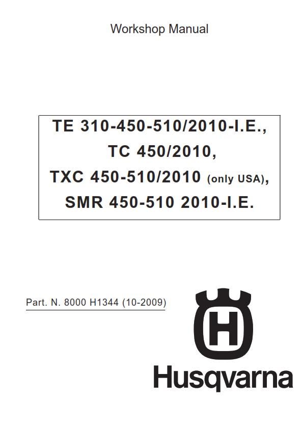 Husqvarna 2010 - TC TE TXC Smr 310 450 510 - Service Workshop Repair Manual