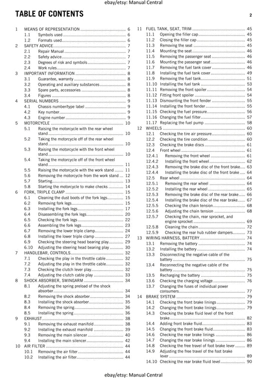 KTM 2013 - 125 200 Duke - Workshop Service Repair Manuals
