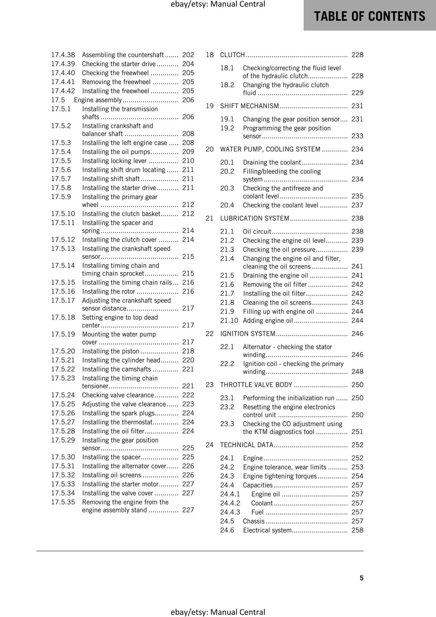 KTM 2017 - 690 Smc R - Service Workshop Repair Manual