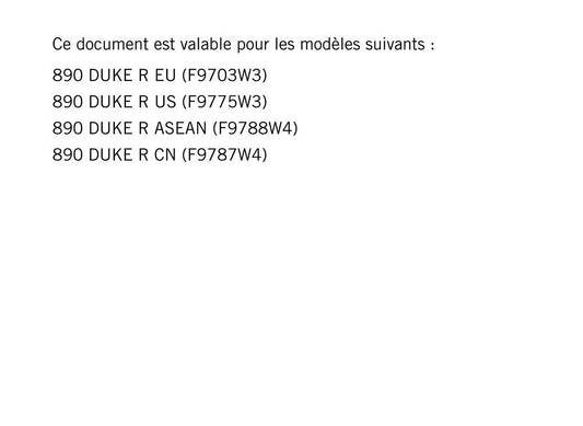 French Language - Ktm 2023 - 890 Duke R - Manuel De Reparation -  Service Workshop Repair Manual