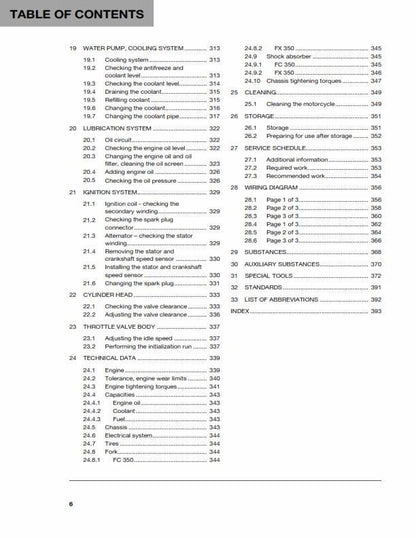 Husqvarna 2019 - FC FX 350 - Workshop Service Repair Manual