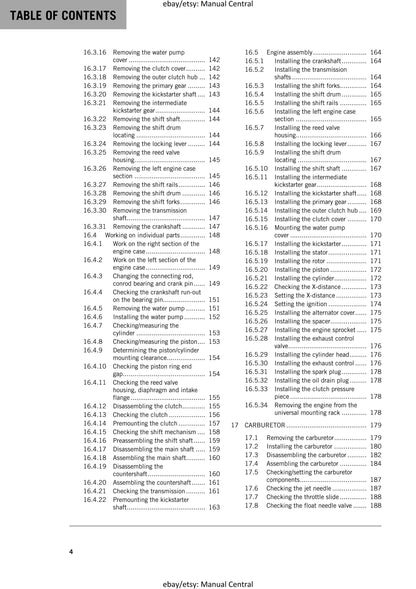 KTM 2017 - 65 SX - Service Workshop Repair Manual