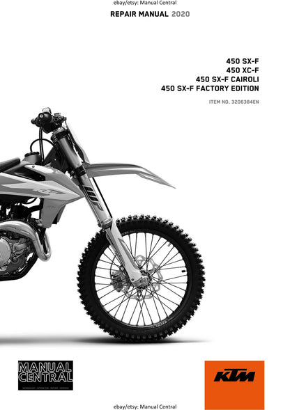 KTM 2020 - 450 Xc-f Sx-f Cairoli Factory Edition - Service Workshop Repair Manual