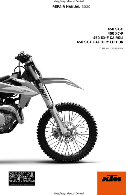 KTM 2020 - 450 Xc-f Sx-f Cairoli Factory Edition - Service Workshop Repair Manual
