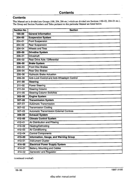 Jaguar XK8 XK100 1997 Service Workshop Repair Manual