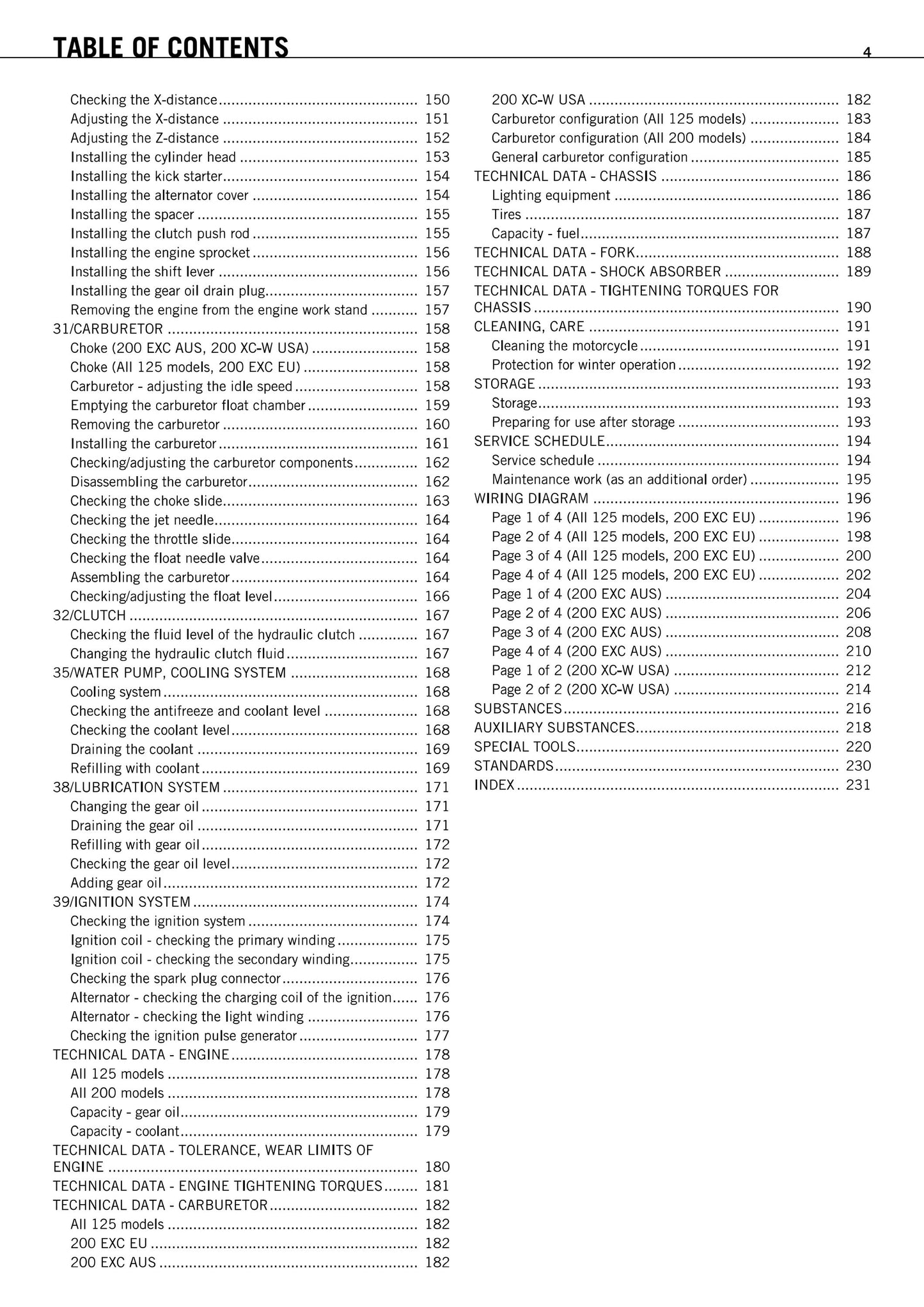 KTM 2011 - 125 200 Exc Six Days Factory Edition Xc-w - Service Workshop Repair Manual