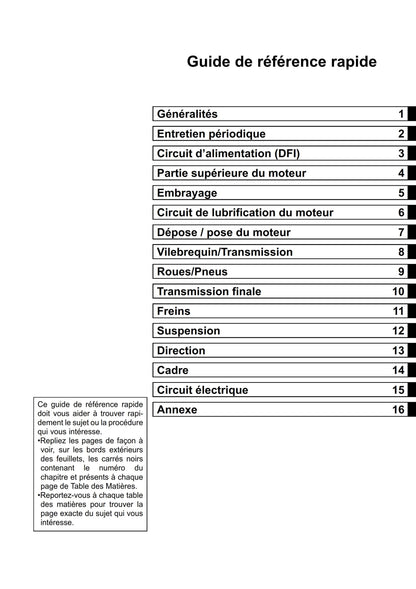 French Language Kawasaki W800 - 2011 - Motocyclette Manuel d'atelier -Workshop Service Repair Manual