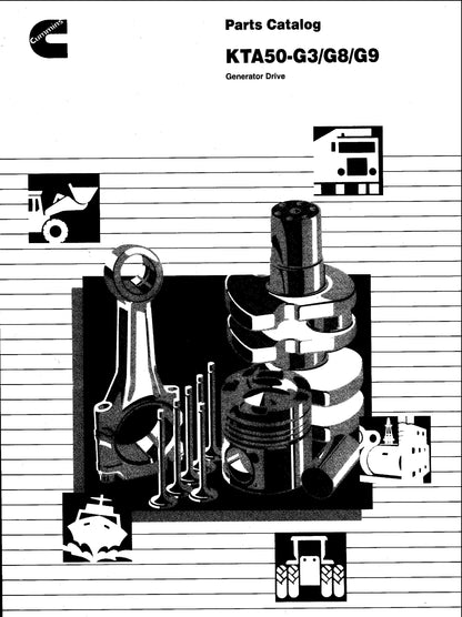 Cummins KTA50 G3 G8 G9 - Generator Drive - Parts Manual