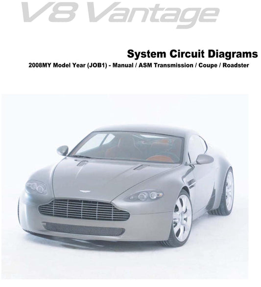Aston Martin 2008 V8 Vantage - Full set of Wiring Circuit Diagrams