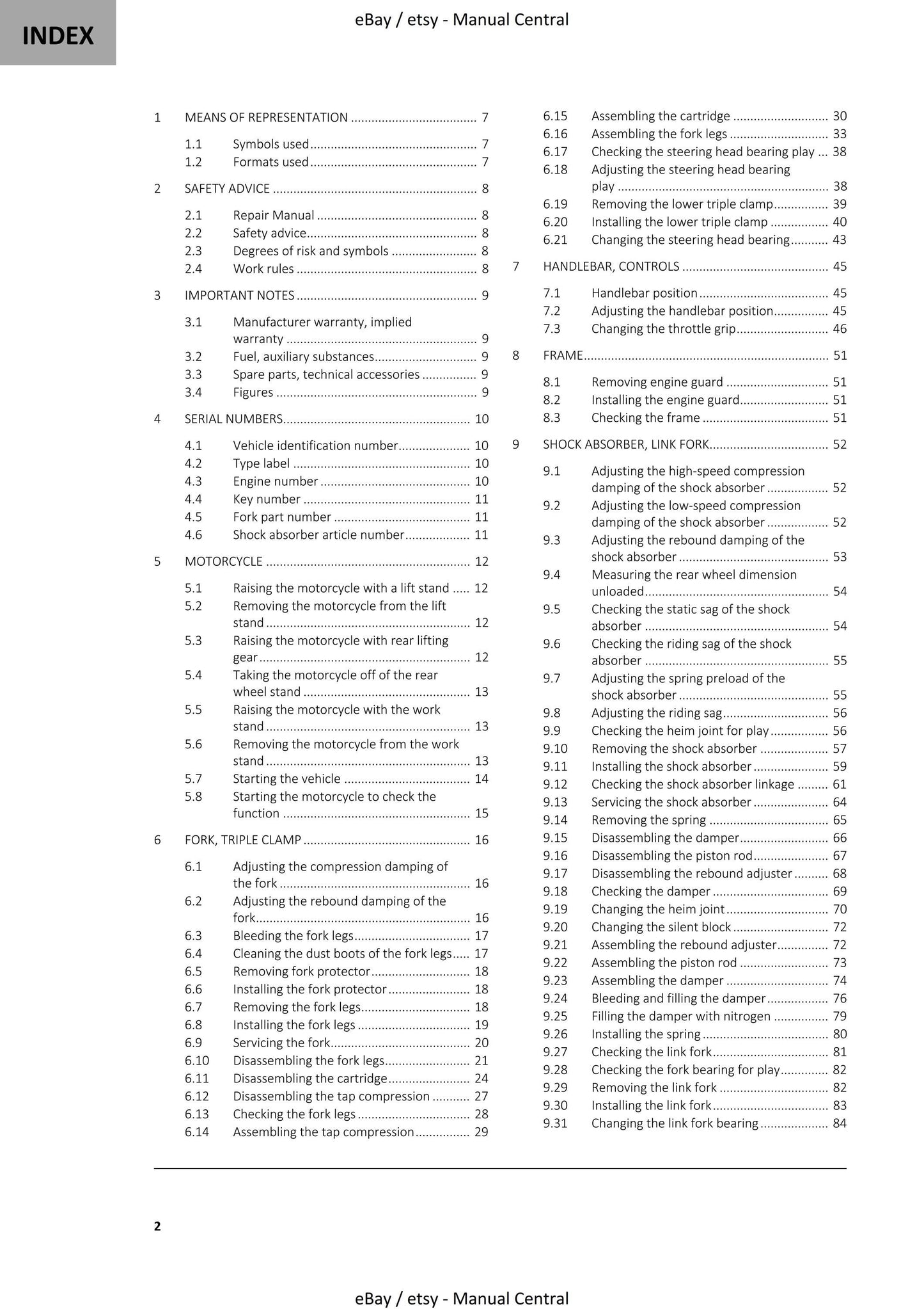 GasGas 2023 - ES 700 US Edition- Service Workshop Repair Manual