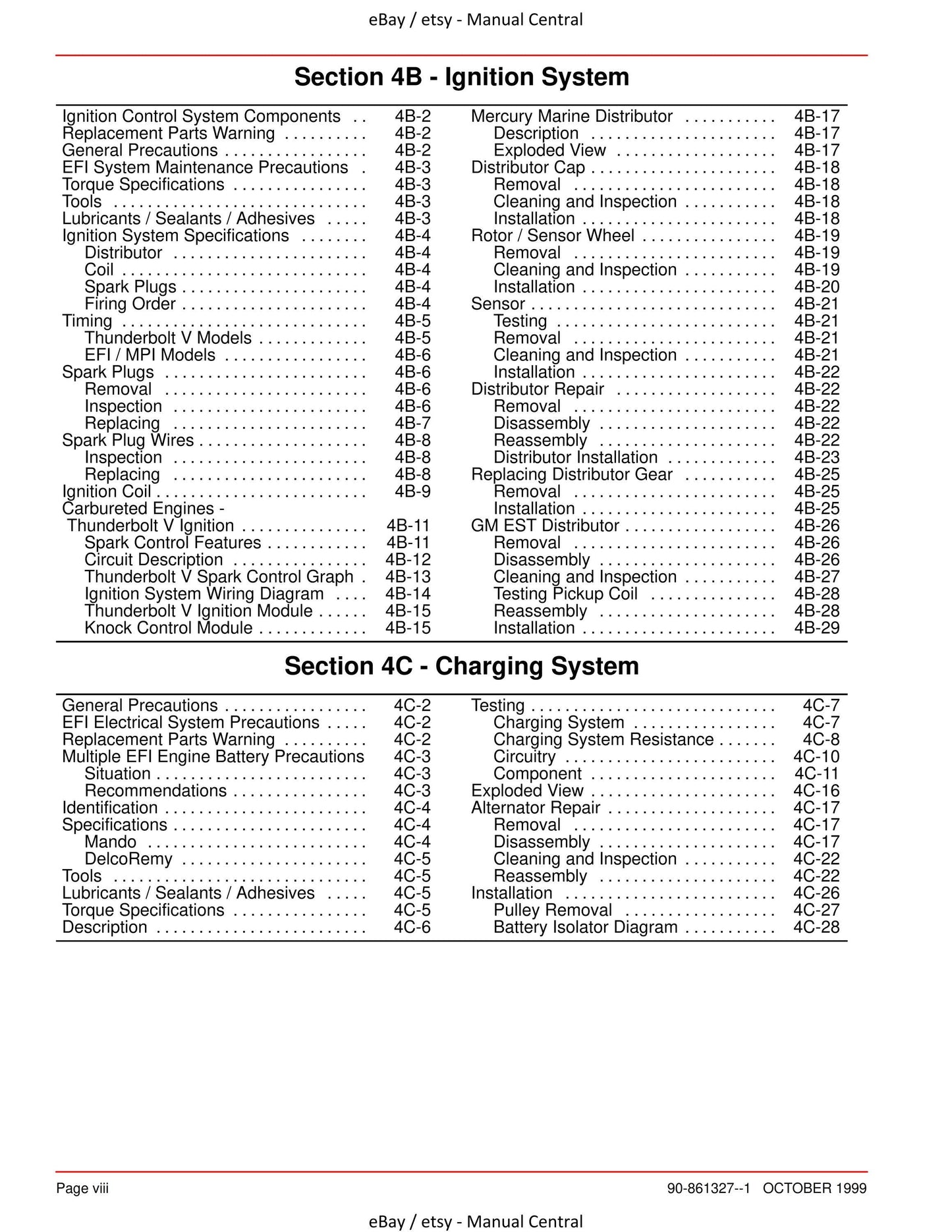 Mercury Mercruiser Service Manual 24 - Marine Engines GM V8 305 350 Cid (5.0L) (5.7L)