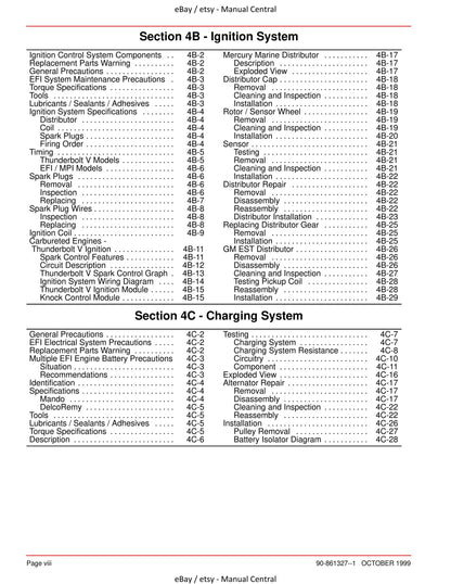 Mercury Mercruiser Service Manual 24 - Marine Engines GM V8 305 350 Cid (5.0L) (5.7L)