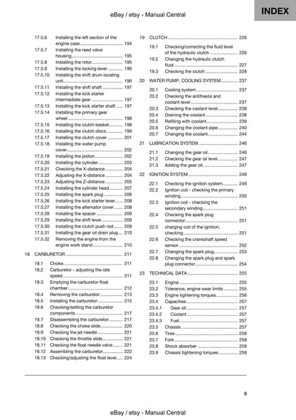 Husqvarna 2022 - TC 125 - Service Workshop Repair Manual