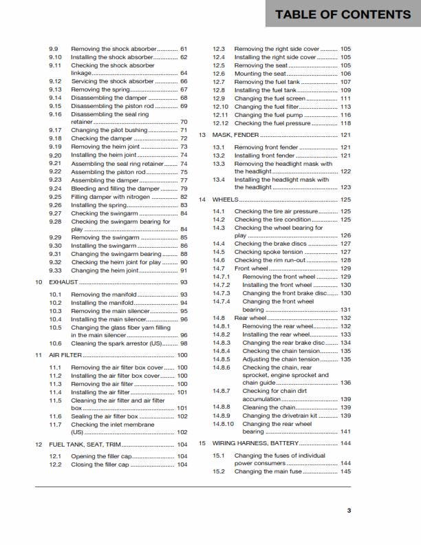Husqvarna 2018 - FE 250 - Workshop Service Repair Manual