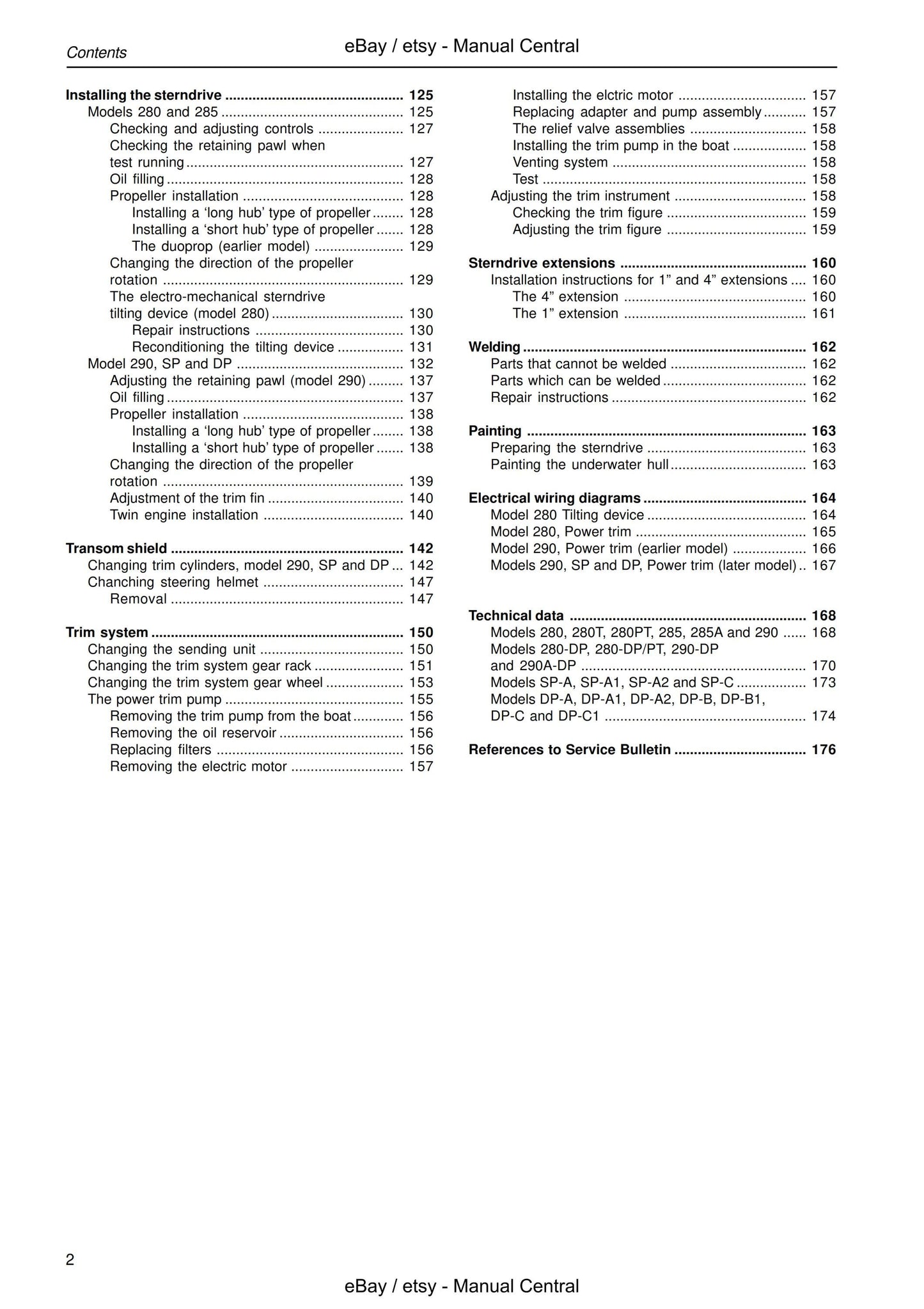Volvo Penta - Drives - 280 285 290 DP SP-A SP-C Dp-a Dp-b Dp-c - Workshop Service Repair Manual