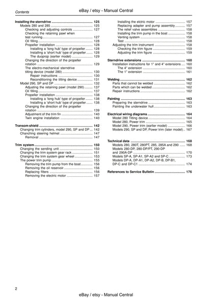 Volvo Penta - Drives - 280 285 290 DP SP-A SP-C Dp-a Dp-b Dp-c - Workshop Service Repair Manual