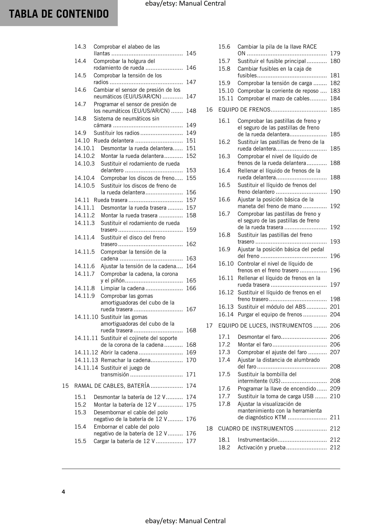 Spanish Language - KTM 2023 - 1290 Super Adventure R - Manual de Reparacion