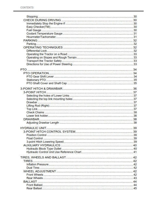 Kubota Tractor - L2501 - Operator Manual