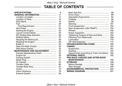 Kawasaki 2016 - KX250F - Owners Manual