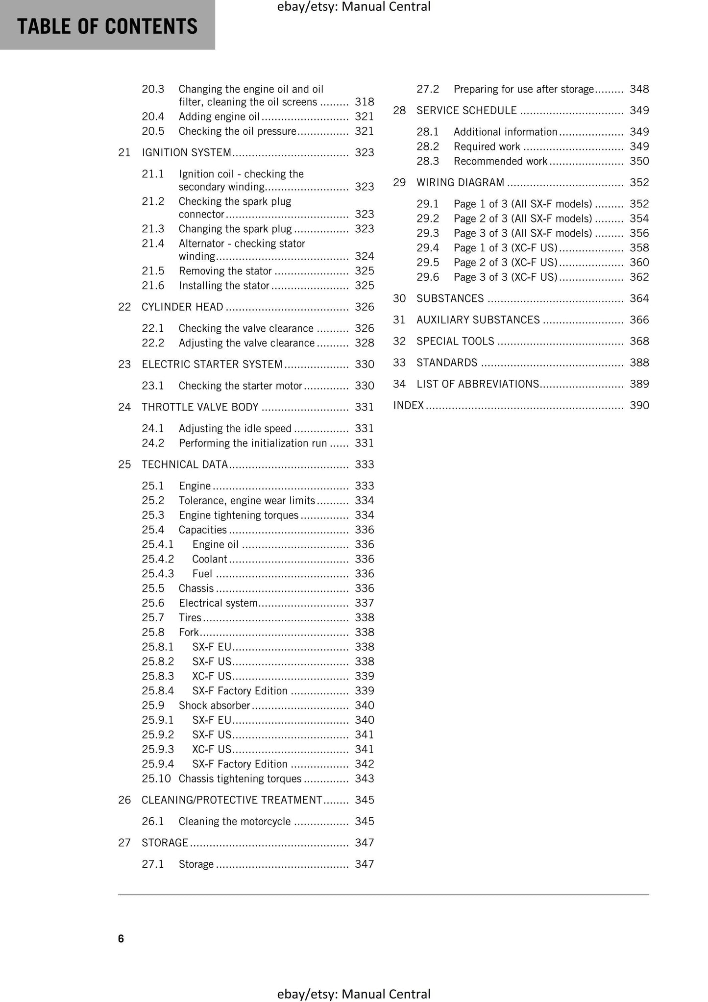 KTM 2017 - 450 SX-F XC-F Factory Edition - Service Workshop Repair Manual