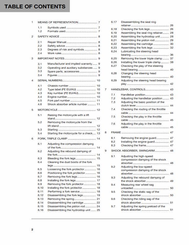 Husqvarna 2014 - Fe 450 501 - Service Workshop Repair Manual