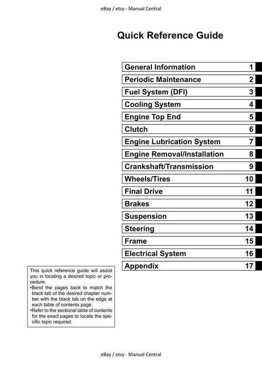 Kawasaki Z1000 ABS 2014 2015 - Workshop Service Repair Manual