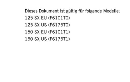 German Language - KTM 2020 - 125 150 SX - Reparaturanleitung - Service Workshop Repair Manual
