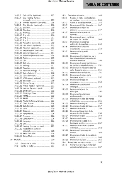 Spanish Language - KTM 2023 - 890 SMT - Manual de Reparacion