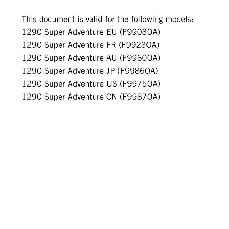 KTM 2015 - 1290 Super Adventure - Service Workshop Repair Manual