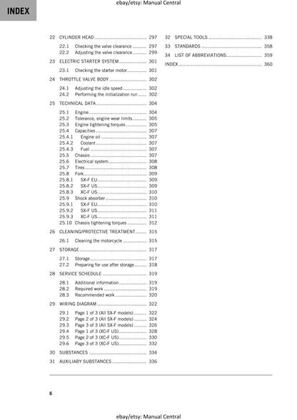 KTM 2018 - 450 Sx-f Xc-f - Service Workshop Repair Manual