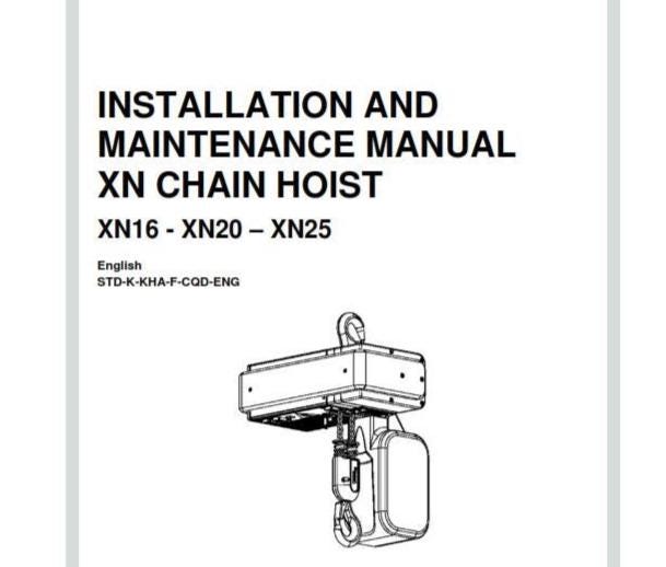 Konecranes - XN16 XN20 XN25 Chain Hoist - Installation & Maintenance Manual