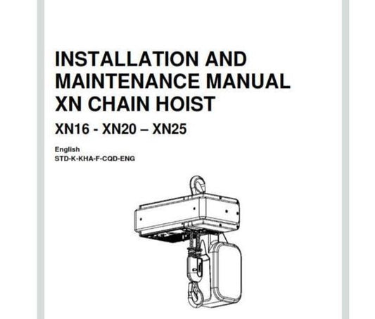 Konecranes - XN16 XN20 XN25 Chain Hoist - Installation & Maintenance Manual