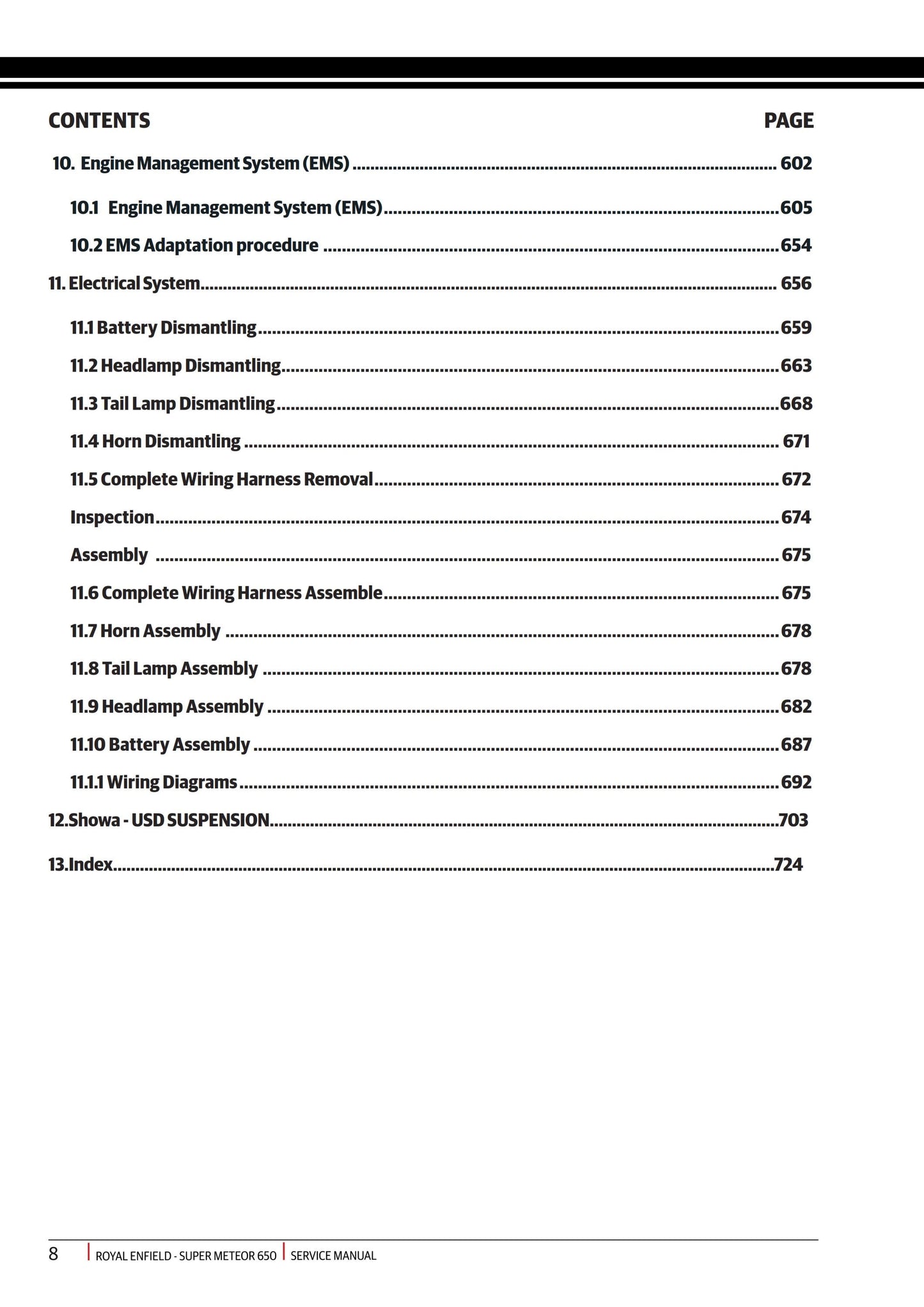 Royal Enfield - Super Meteor 650 Euro V - Workshop Service Repair Manual - 2022 Edition