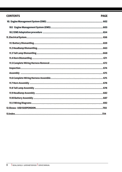 Royal Enfield - Super Meteor 650 Euro V - Workshop Service Repair Manual - 2022 Edition
