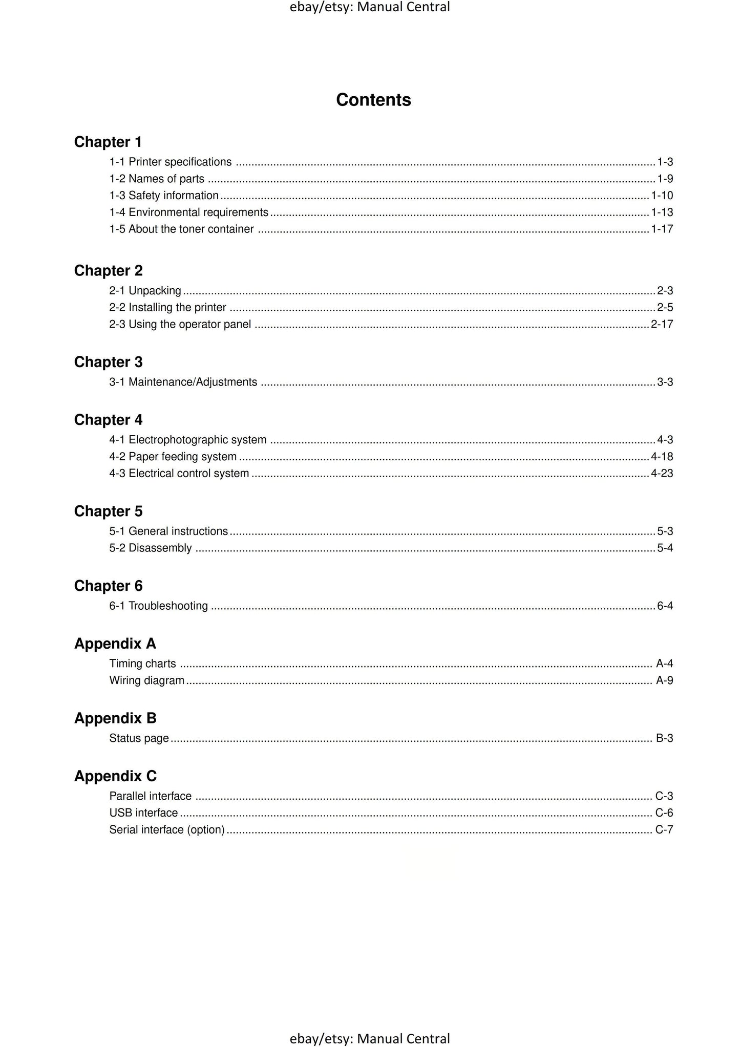 Kyocera Mita FS-1900 - Service Workshop Repair Manual - Dec 2001