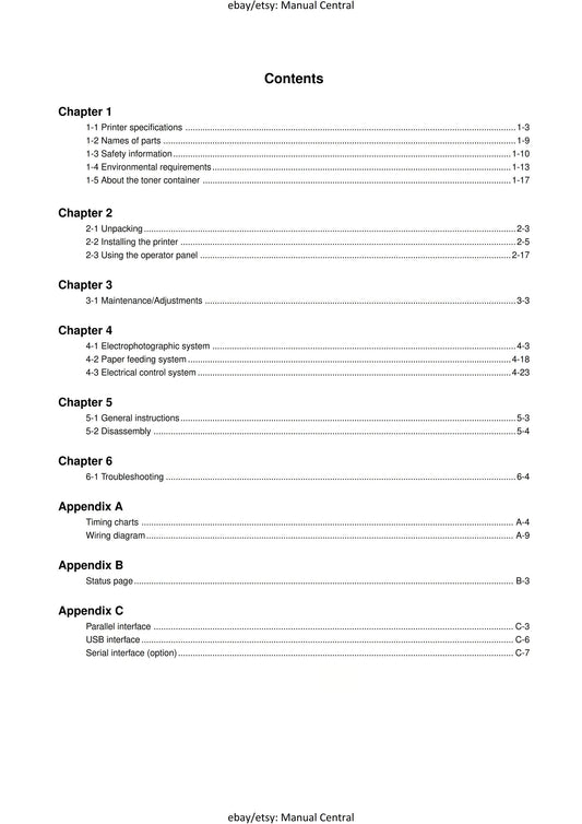 Kyocera Mita FS-1900 - Service Workshop Repair Manual - Dec 2001