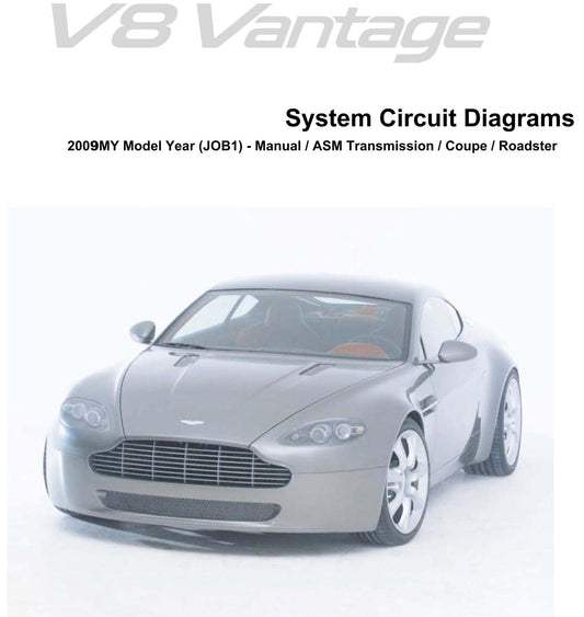 Aston Martin 2009 V8 Vantage - Full set of Wiring Circuit Diagrams