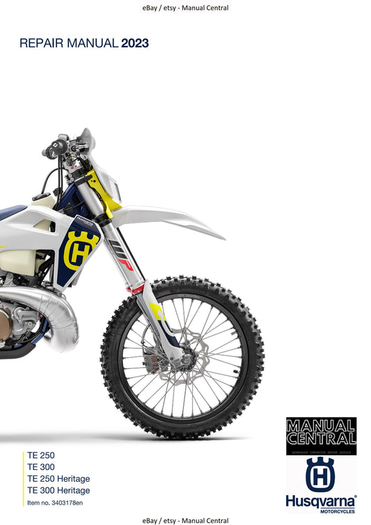 Husqvarna 2023 - TE 250 300 Heritage - Service Workshop Repair Manual