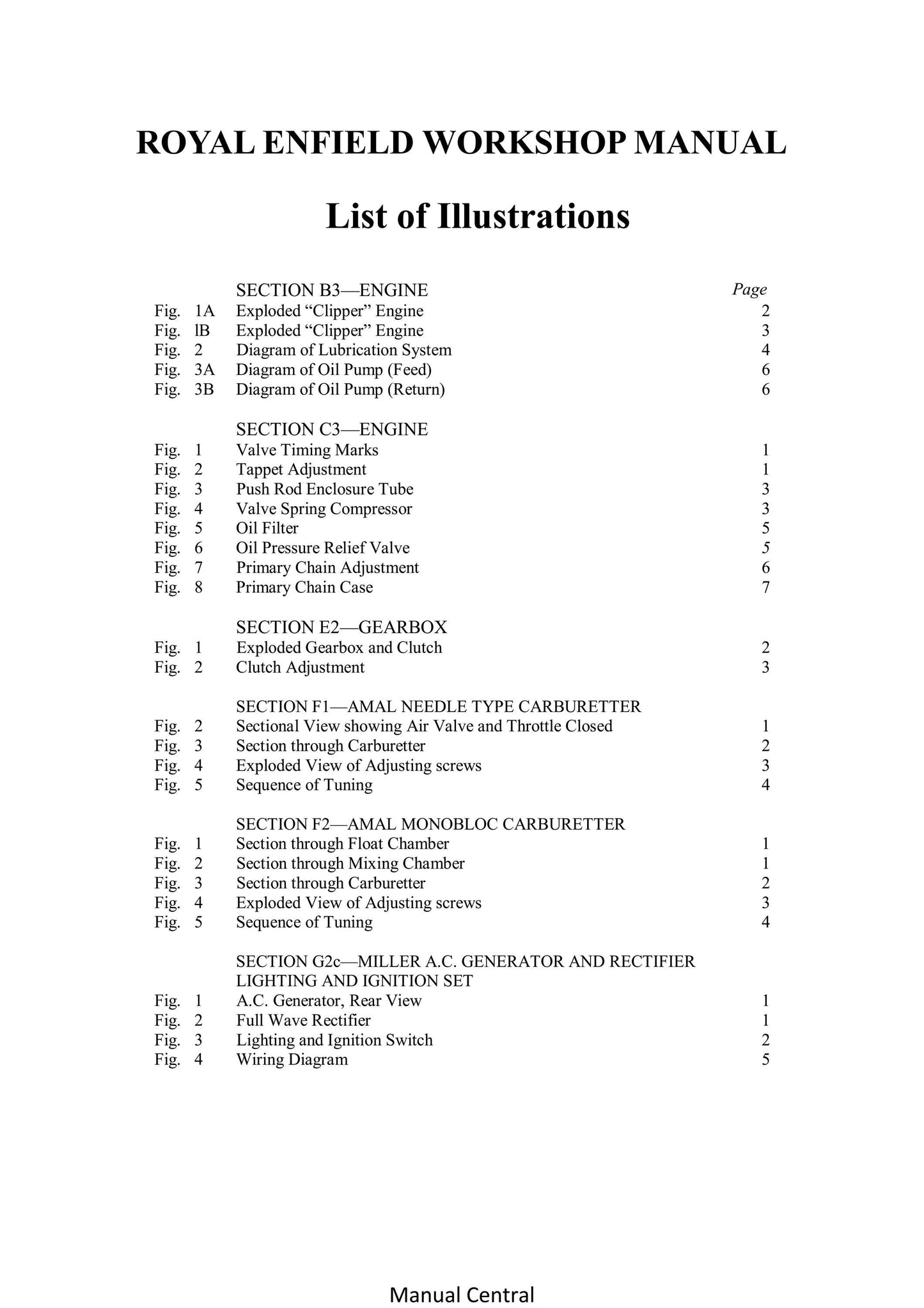 1954 to 1957 Royal Enfield Spring Frame O.H.V, 250cc Clipper Workshop Service Repair Manual