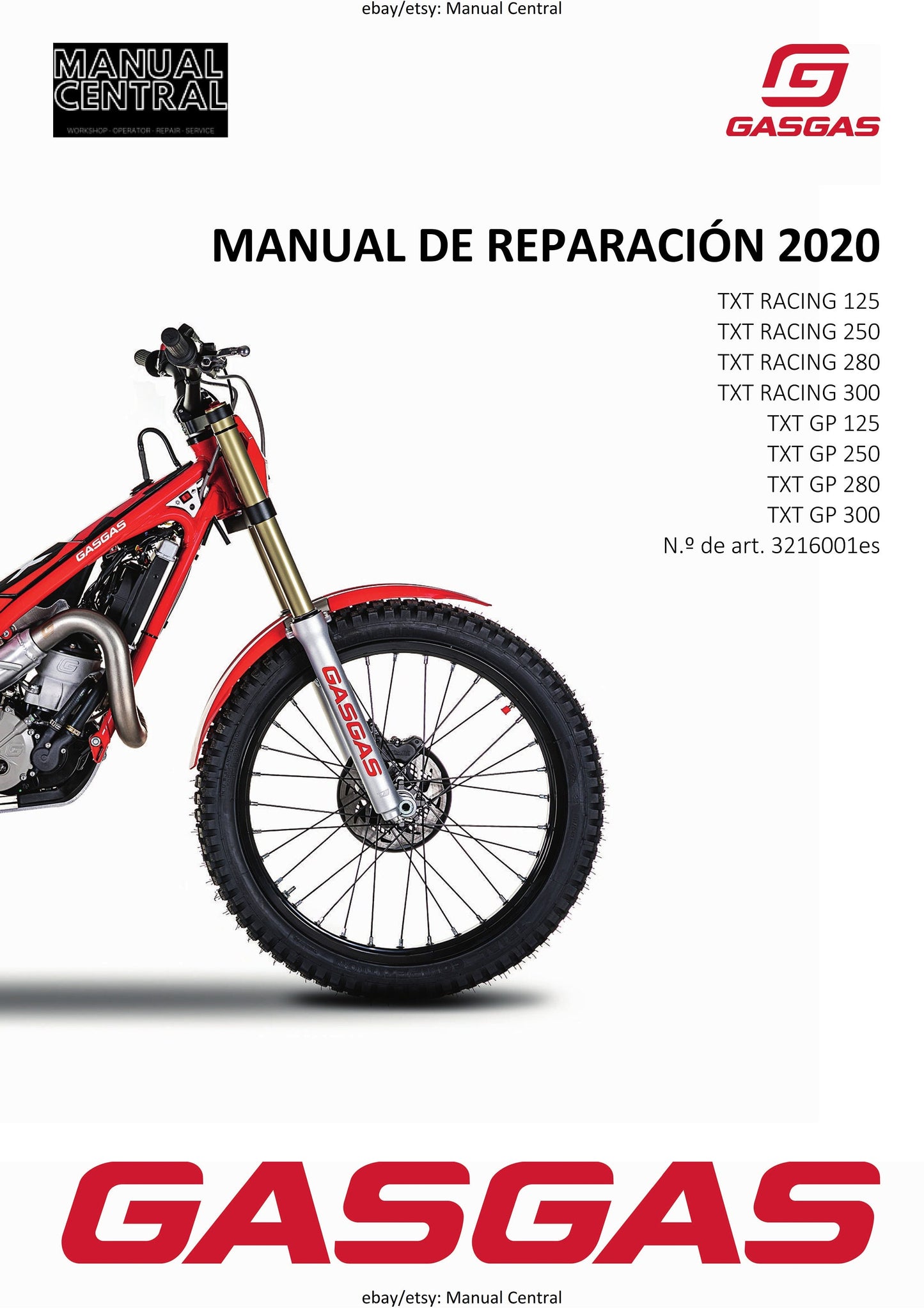 Spanish Language - Gasgas 2020 - TXT Racing Gp 125 250 280 300  - Manual de Reparacion