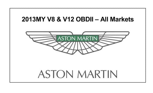 Aston Martin 2013 V8 & V12 OBDII Operation and Description Manual