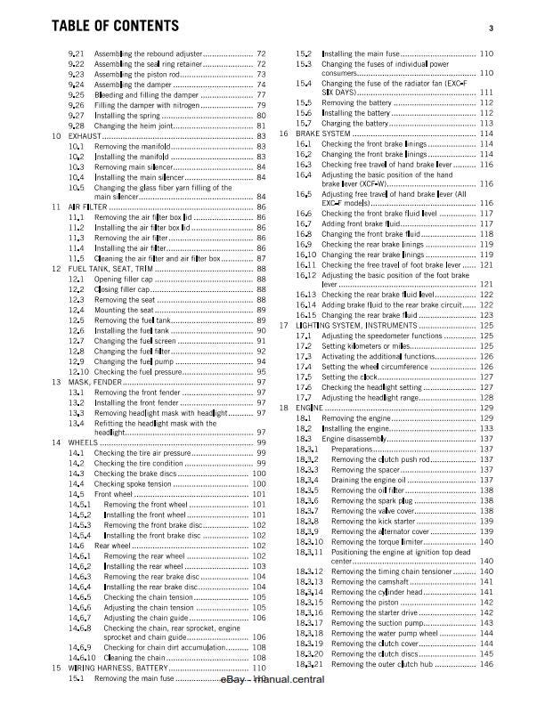 KTM 2013 - 350 Exc-f Six Days Xcf-w - Workshop Service Repair Manuals