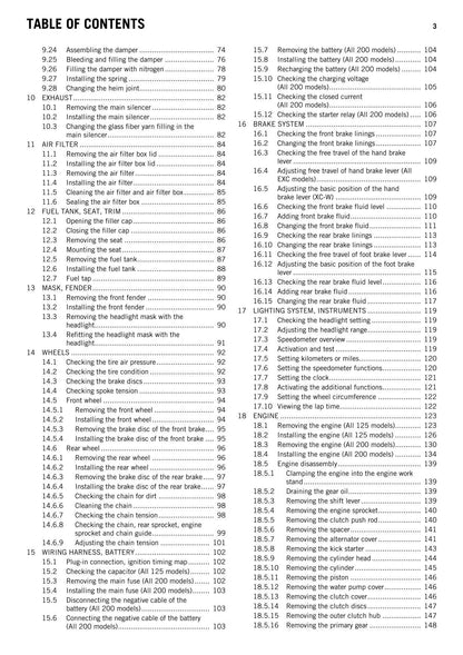 KTM 2015 - 125 200 Exc Six Days Factory Edition Xc-w - Service Workshop Repair Manual