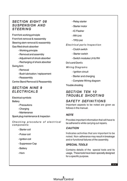 Royal Enfield Bullet Classic (C5) Bullet Electra (E5) Bullet Efi (G5) Workshop Maintenance Service Repair Manual