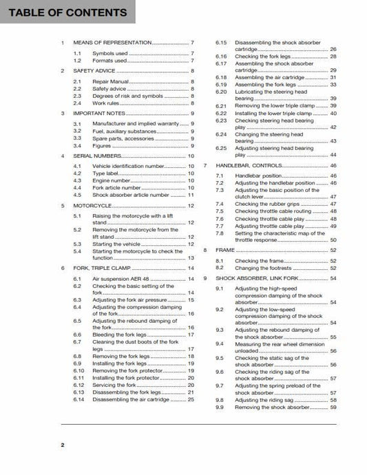Husqvarna 2017 - FC 250 - Service Workshop Repair Manual