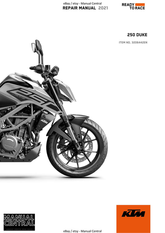 KTM 2021 - 250 Duke - Service Workshop Repair Manual