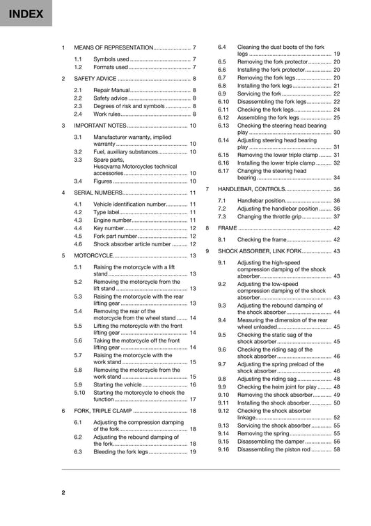 Husqvarna 2023 - 701 Supermoto US edition - Service Workshop Repair Manual