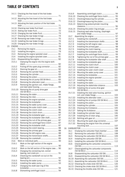 KTM 2012 - 50 SX MINI - Workshop Service Repair Manual